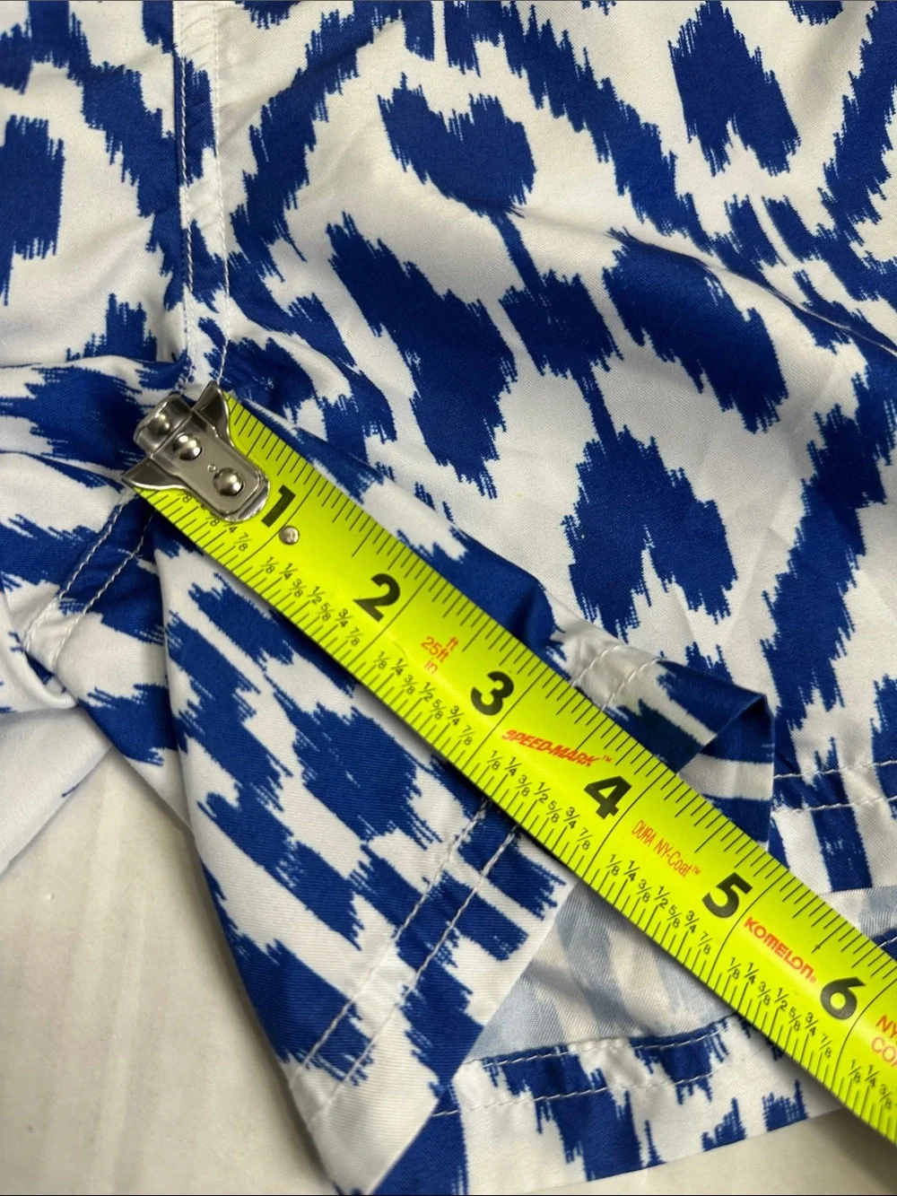 Janie and Jack Blue White Swim Shorts Youth Size 12 Lined‎ Swimwear Trunks